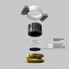 Миниатюра фото встраиваемый точечный светодиодный светильник maytoni round dl058-12w4k-trs-bs | 220svet.ru